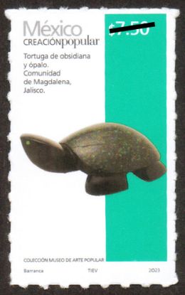 Imagen de México Creación Popular Tortuga de Obsidiana y Ópalo