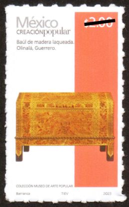 Imagen de México Creación Popular Baúl de Madera Laqueada