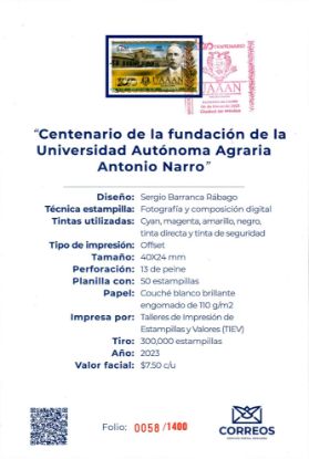 Imagen de Centenario de la Fundación de la Universidad Autónoma Agraria Antonio Narro