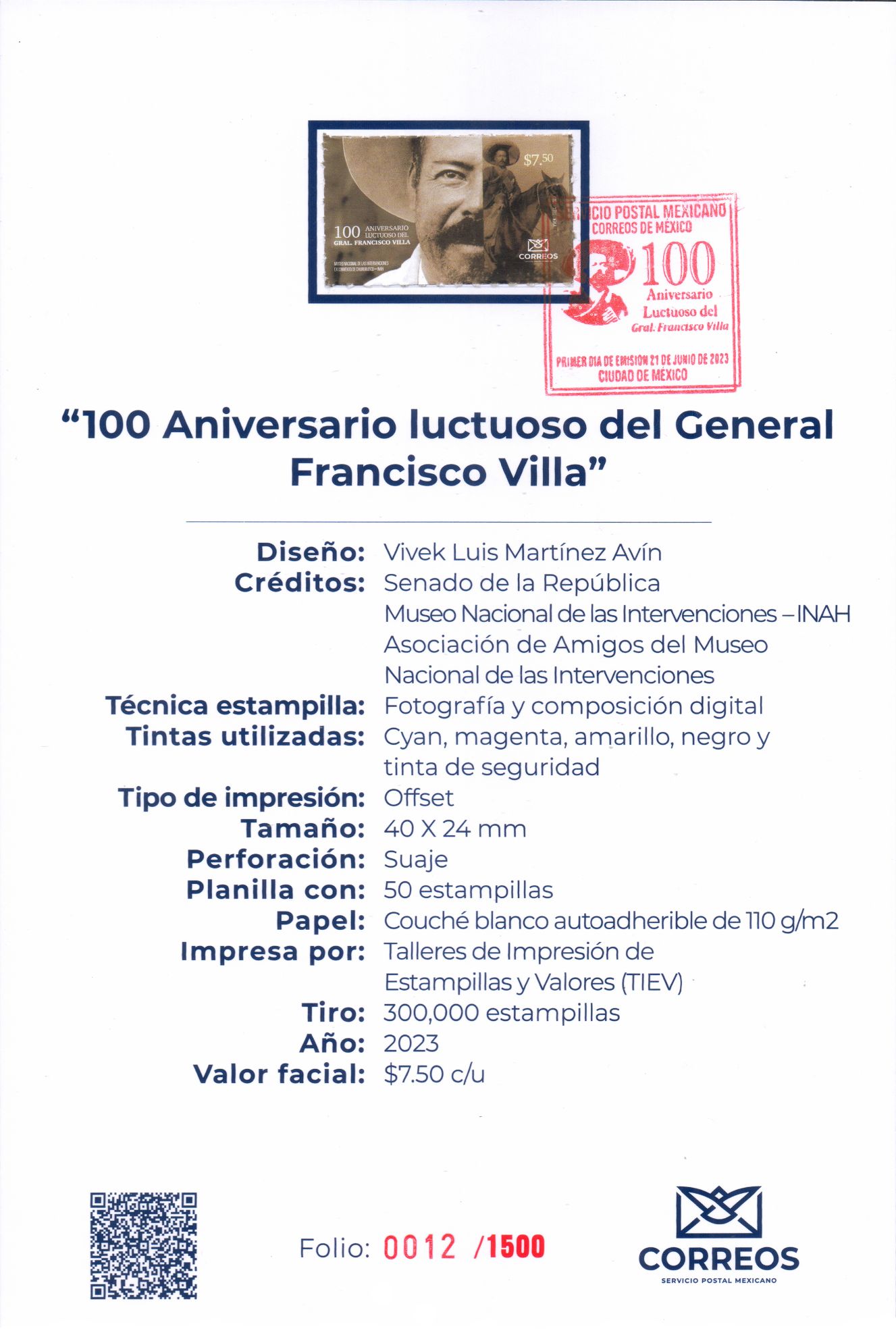 100 Aniversario Luctuoso Del General Francisco Villa Correosclic