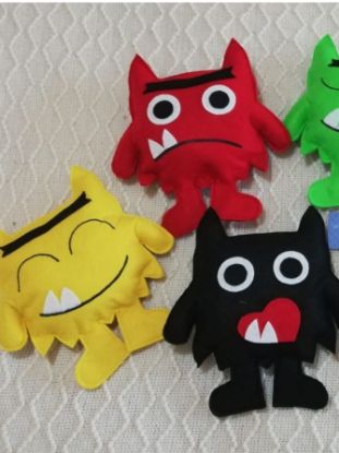 Imagen de Set de 7 monstruos de la emociones gigantes de 23cm cada muñeco