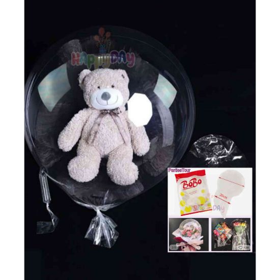 Imagen de San y Kad 15 Globos Burbuja Boca Ancha Globo Burbuja Pvc Para Peluches 75cm ya inflado