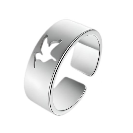 Imagen de  1 Anillo ACERO Colibri Gr. M3G Ajustable Acero Color Plata Alta  Durabilidad CUPF&=