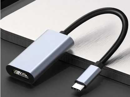 Imagen de Cable adaptador convertidor tipo C macho a HDMI 4K hembra 