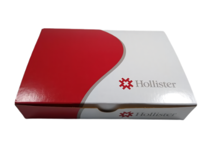 Imagen de Caja con 10 bolsas drenables Hollister 8631, transparente, Marco adhesivo