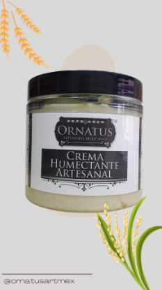 Imagen de Crema Humectante Artesanal de avena y arroz 215grs.