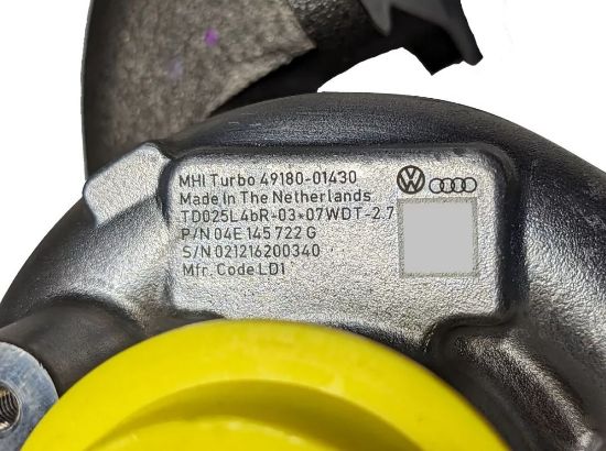 Imagen de Mhi Turbo 49180-01430, P/N 04E 145 722 G, Para Audi A3, Q2,  Q3, León, Golf, Passat, Tiguan.