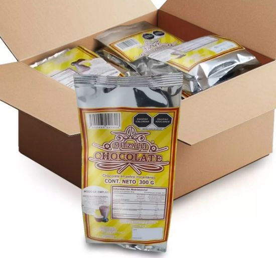 Imagen de Mitzalli Chocolate en polvo instantáneo / Caja con 20 bolsas de 300 g 