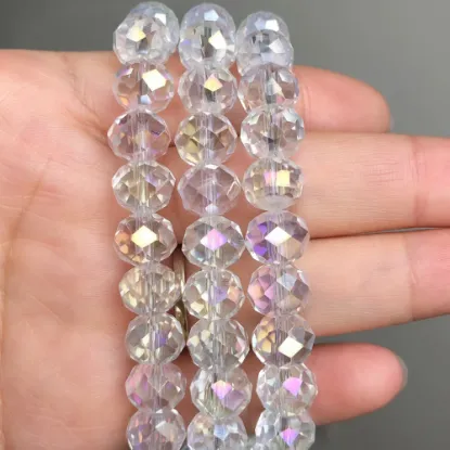 Imagen de Dona Cristal Tornasol 6x4mm, Paquete Con 1000 Piezas.