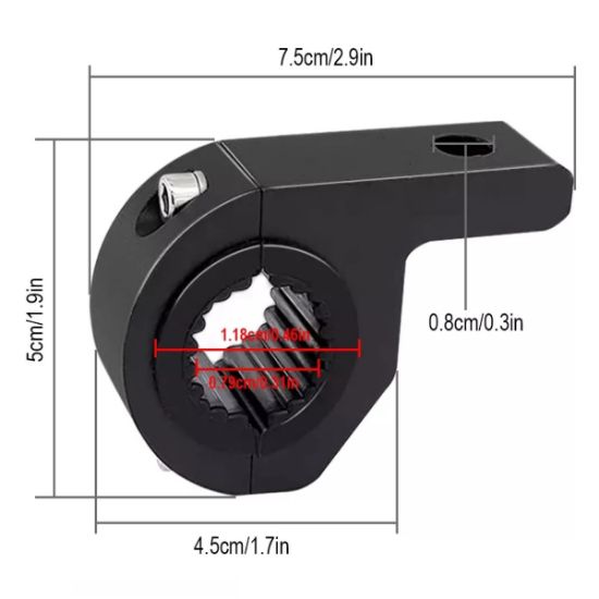 Imagen de Soporte base de luz faro motocicleta abrazadera horquilla antiniebla soporte foco auxiliar metal 