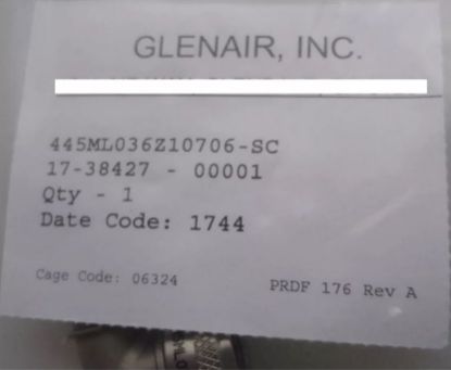 Imagen de Glenair Stainless S Banding/crimp Adapter 445ml036z10706-sc