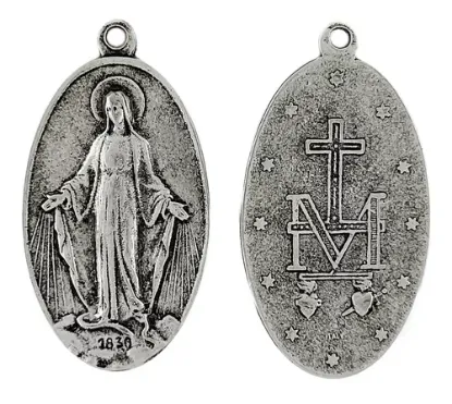 Imagen de Medalla De La Virgen Milagrosa Ovalada, Paquete De 30 Piezas.