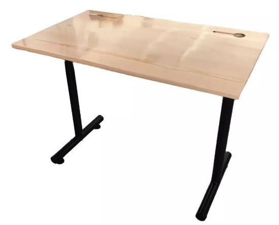 Imagen de Mesa Escritorio Moderno, Base De Madera, Patas De Tubo-ang.