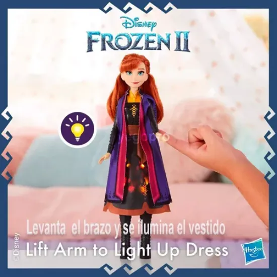 Imagen de Muñeca Ana Aventura De Otoño Luces Vestido Frozen Ii Niñas
