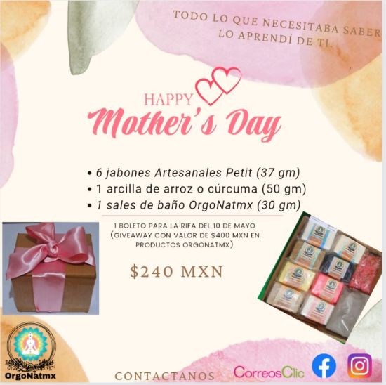 Imagen de Paquete Jabones Mothers Day Orgonatmx