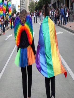 Imagen de Alas Ángel Plumas De Colores Multicolor Bandera Lgbt Marcha Del Orgullo Pride Gay