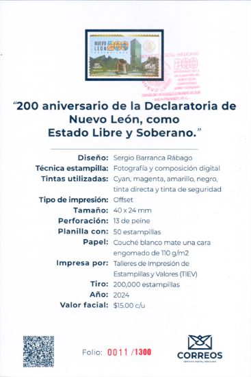Imagen de 200 Aniversario de la Declaratoria de Nuevo León, como Estado libre y soberano