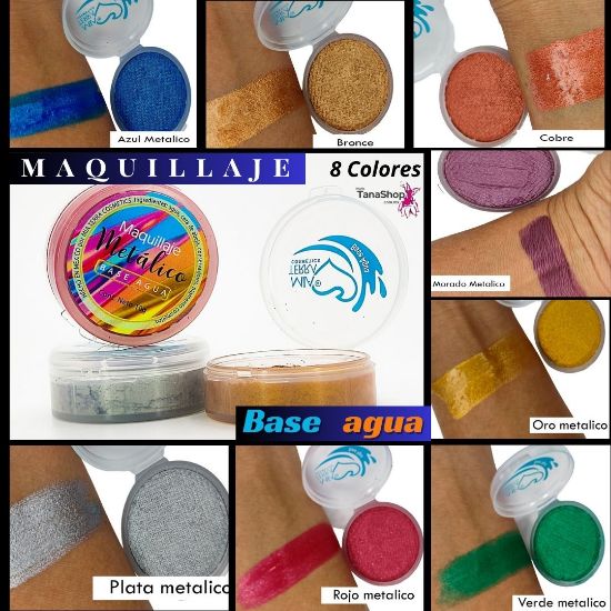 Imagen de Kit de 35 Pzas Maquillaje Pintacaritas Base Agua Disfraz BodyPaint Mia Terra Cosmetics
