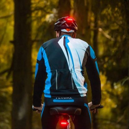 Imagen de Luz Bicicleta trasera LED recargable USB luz roja brillante iluminación seguridad nocturna macota