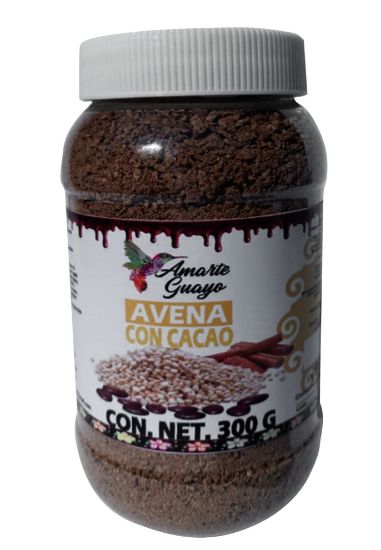 Imagen de AMARTE GUAYO AVENA CON CACAO BOTE PET 300 GR