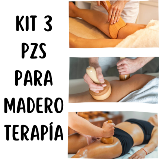 Imagen de Kit 3 Piezas Paquete De Madero Terapia En Madera Para El Cuerpo