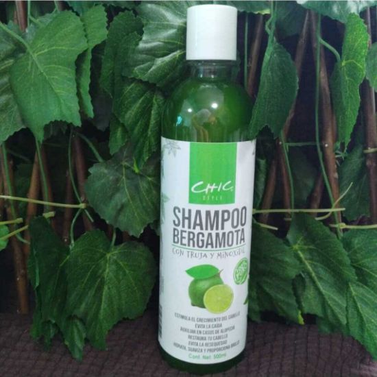 Imagen de Shampoo de Bergamota con Minoxidil Resultados Increíbles Anticaída Restaurador Suavizante 500ml con Dosificador