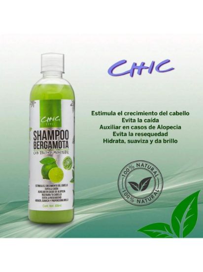 Imagen de Shampoo de Bergamota con Minoxidil Resultados Increíbles Anticaída Restaurador Suavizante 500ml con Dosificador