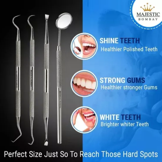 Imagen de Set Higiene Dental Herramientas Uso Personal Prof Acero Inox