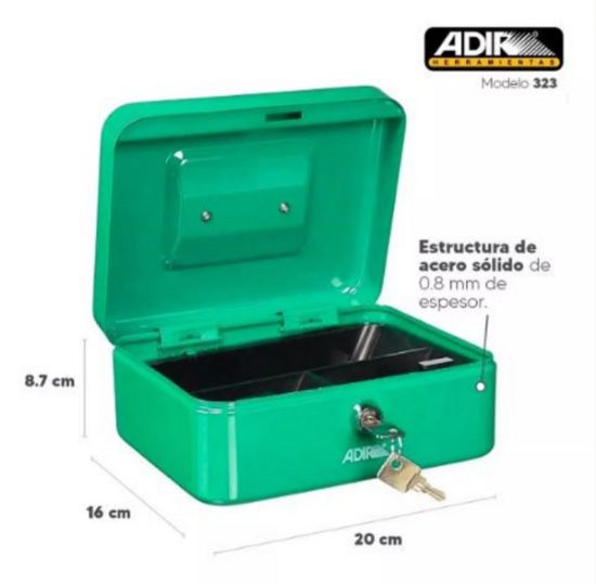 Imagen de Caja Para Dinero Metálica 10" Color Verde