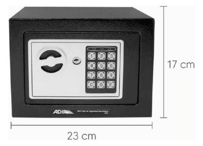 Imagen de Mini Caja Fuerte Seguridad Electrónica 10" Color Negro