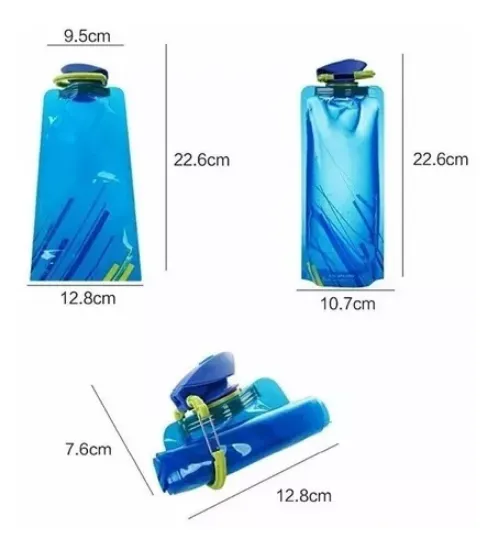 Imagen de Botella Plegable Para Agua Deporte Fácil De Cargar
