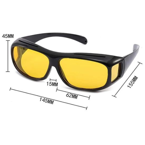 Imagen de Gafas de visión nocturna antideslumbrantes conductor gafas sol ciclismo moto deporte auto amarillo