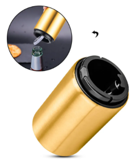 Imagen de 3 Destapadores Automático Magnético Acero Inoxidable para Botellas Tapa corcho