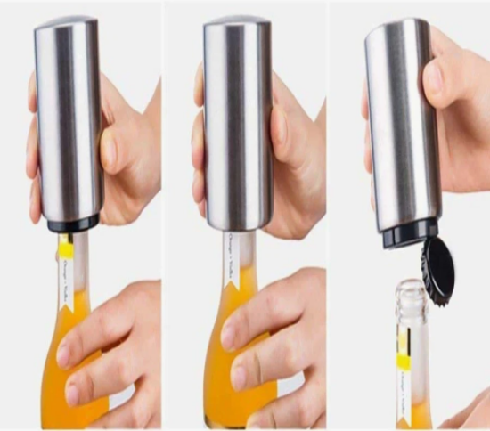 Imagen de 3 Destapadores Automático Magnético Acero Inoxidable para Botellas Tapa corcho