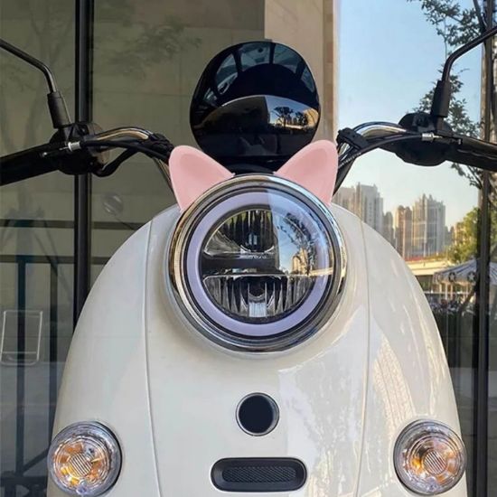 Imagen de Adorno moto Decoración casco orejas gato motocicleta pegatinas accesorios rosa 2 pz contra agua