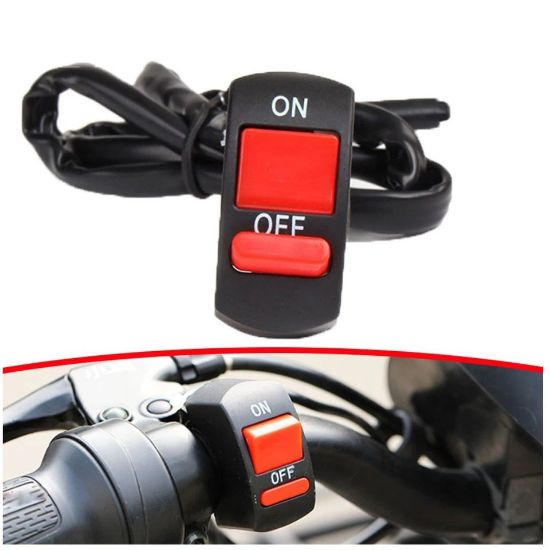 Imagen de Botón Interruptor intermitente Universal manillar motocicleta luz Moto encendido apagado 12V 10A