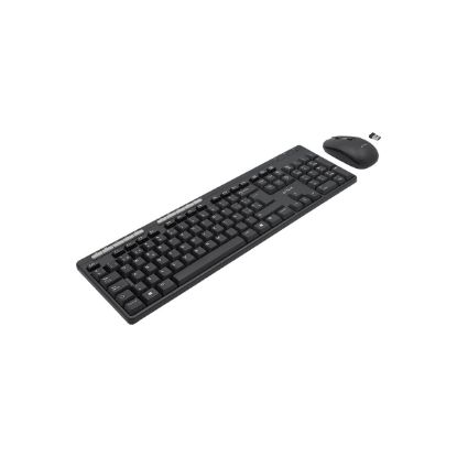 Imagen de Kit de teclado y mouse ACTECK KT-28 inalámbrica Windows pc laptop usb negocio oficina negro bateria