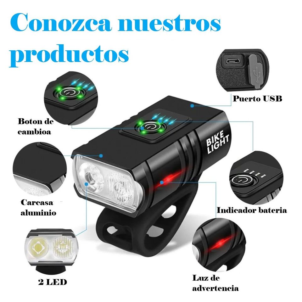 Luces led fashion bicicleta usb