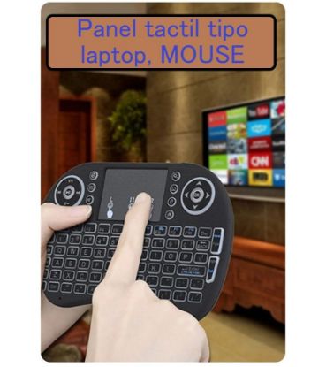 Imagen de Mini Teclado Pc Inalambrico Bluetooth Touchpad Iluminado gamer consola tv box smart tv pantalla led