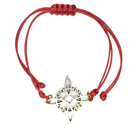 Imagen de Nudo de Bruja Z Curado Uso Rudo en Pulsera Roja AA AJUSTABLE Dije Curado e Intensionado