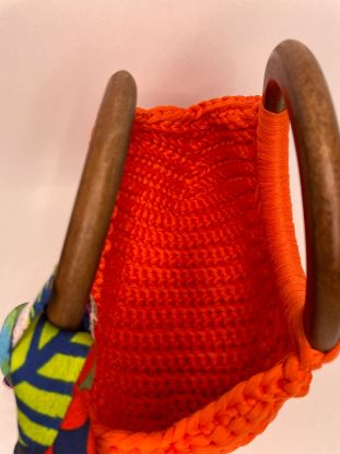 Imagen de Bolso de crochet naranja 