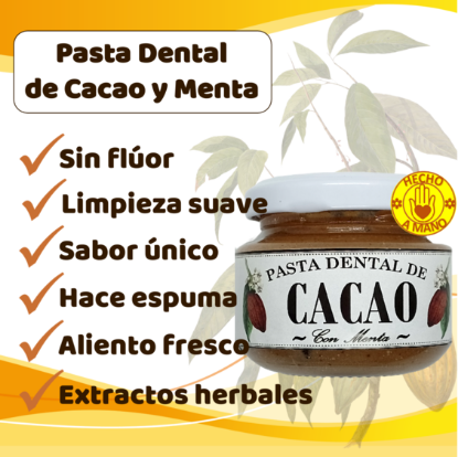 Imagen de Pasta Dental Artesanal de Cacao y sin Flúor (50 g)