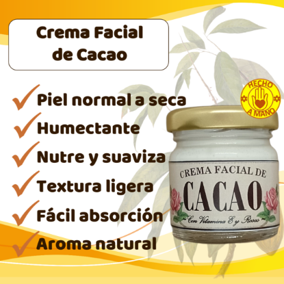 Imagen de Crema Facial Artesanal de Cacao (20 g)