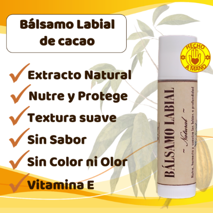 Imagen de Bálsamo Labial Artesanal de Cacao (5 g)