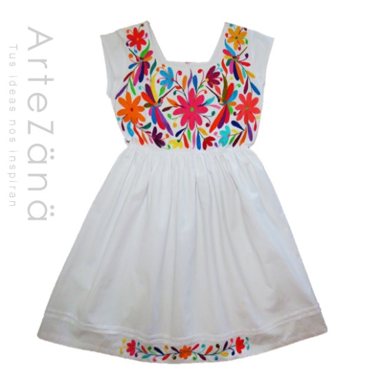 Imagen de Vestido infantil con tenangos (talla 10)